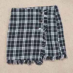 Tweed material, Wrap skirt. Worn once!